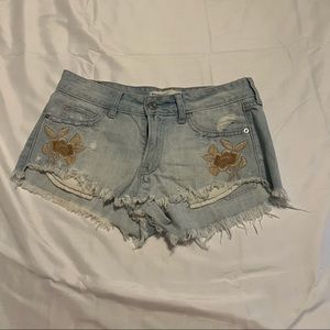 Embroidered Jean Shorts Abercrombie & Fitch